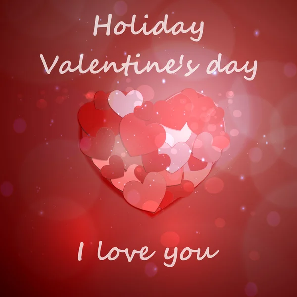 Hart, valentine's day, vakantie — Stockvector