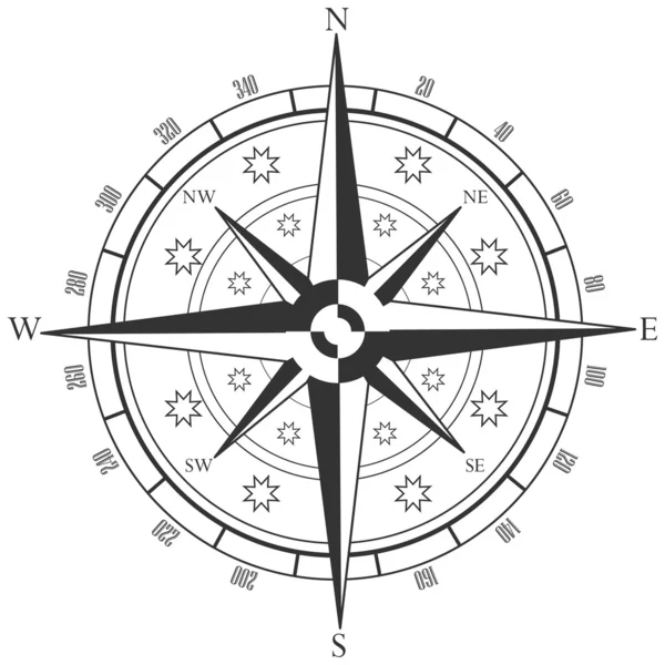 Wind rose, kompas — Stockvector