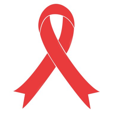 AIDS Farkındalık Kurdelesi Vektör İllüstrasyonu