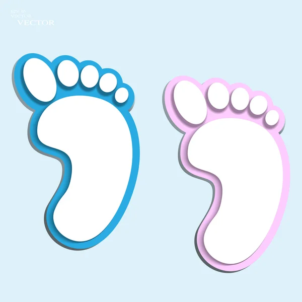 Man footsteps — Stock Vector