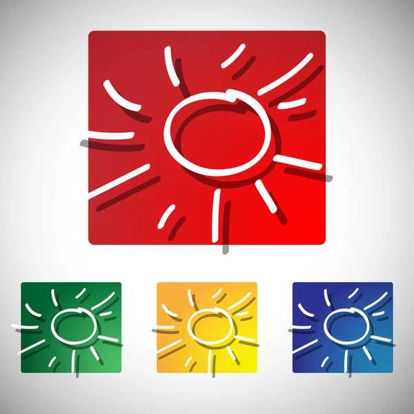 太阳符号图 — 图库矢量图片