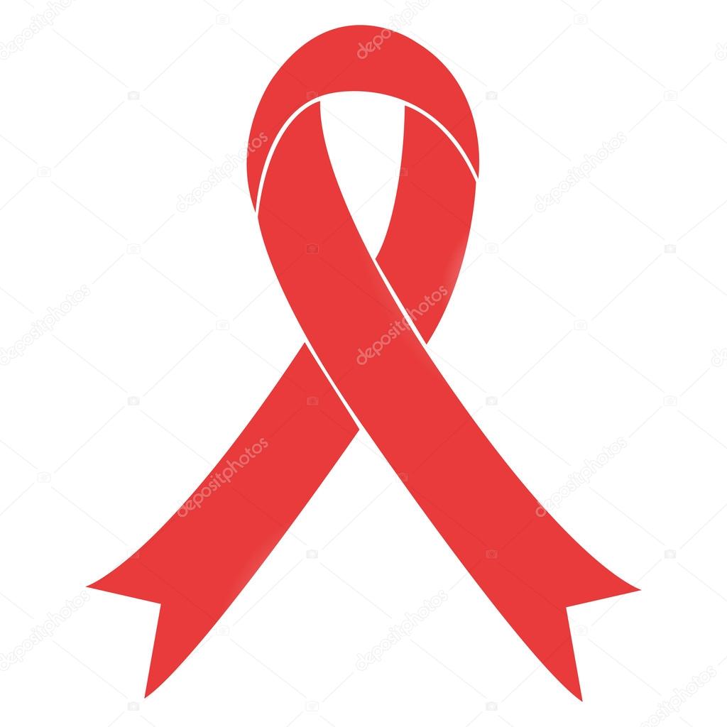 AIDS awareness ribbon vector illustration