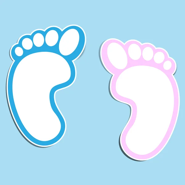 Pieds de bébé — Image vectorielle