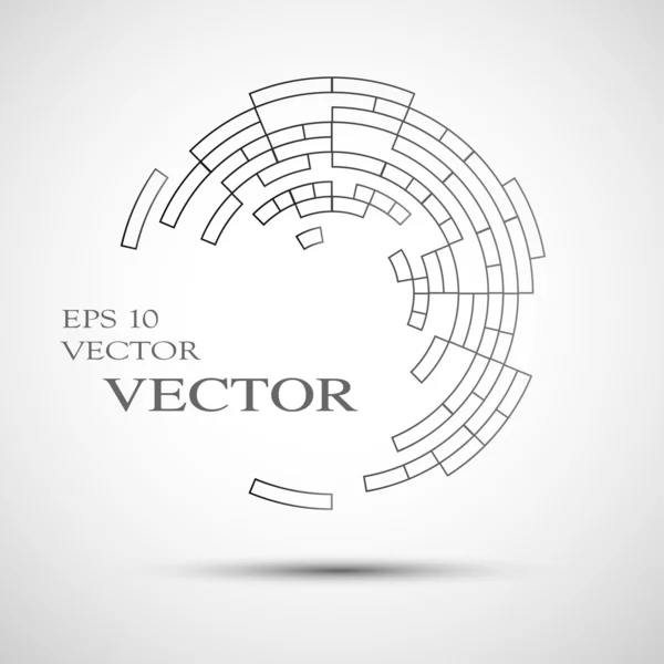 Kreisförmige abstrakte Linien, Vektor — Stockvektor