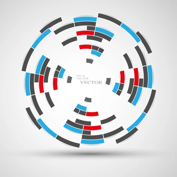 Linhas abstratas circulares, Vector — Vetor de Stock