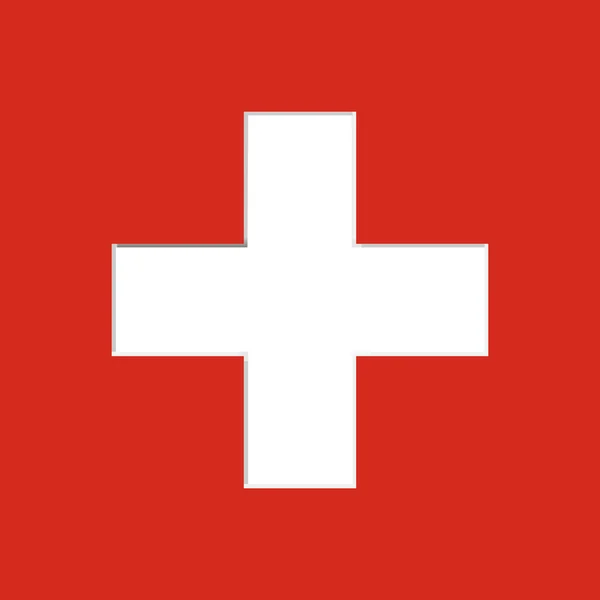 Flagga Schweiz — Stock vektor