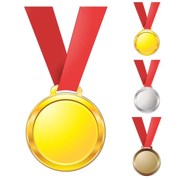 Conjunto de medalhas — Vetor de Stock