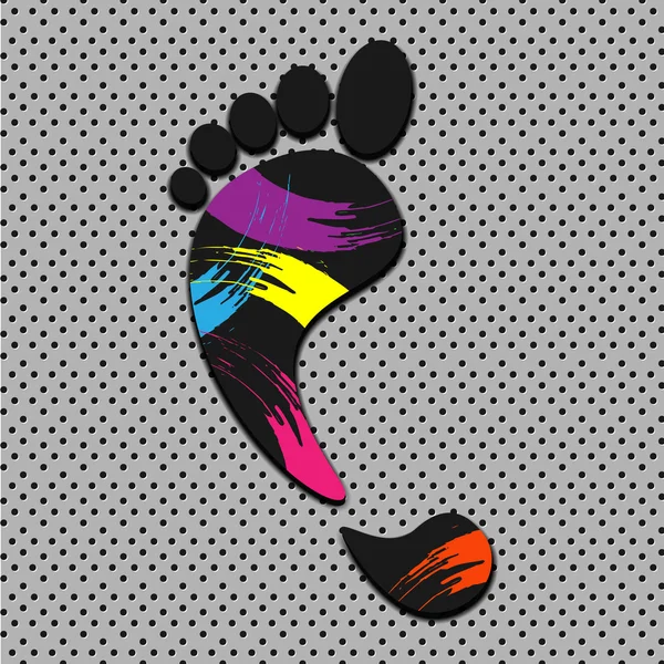 Empreintes de pieds — Image vectorielle