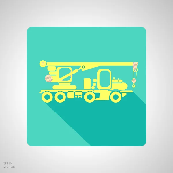 App icon set of construction machinery. Design elements for mobile and web applications. — Stock Vector