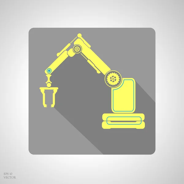 App icon set of construction machinery. Design elements for mobile and web applications. — Stock Vector