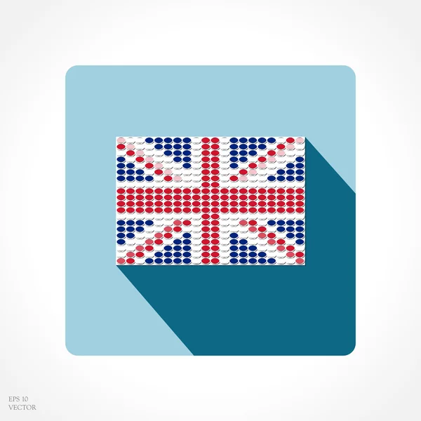Flag of United Kingdom app icon — Stock Vector