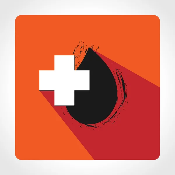 Blood donation medicine help hospital save life heart, app icon — Stock Vector