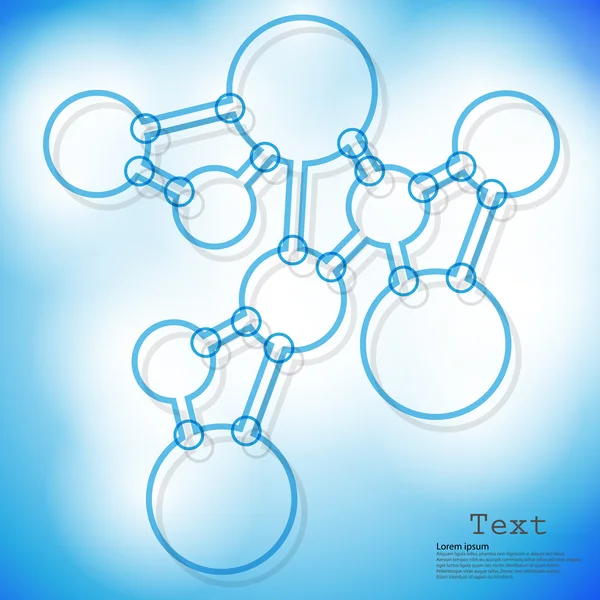 Estructura de la molécula fondo abstracto — Vector de stock