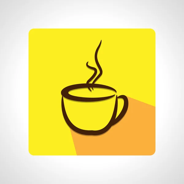 Kopp kaffe app ikon — Stock vektor
