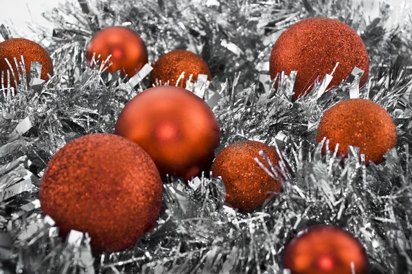 Garland and Christmas balls — Stock Photo, Image