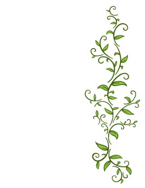 Tribal Vine with Leaves clipart