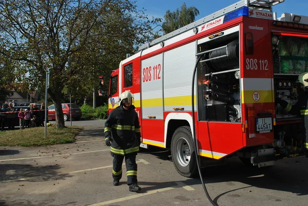 Minta munka tűzoltók — Stock Fotó