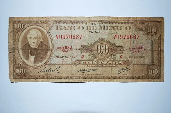 Мексиканские монеты и банкноты Лицензионные Стоковые Изображения