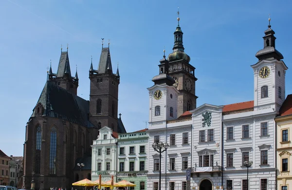 Hradec kralove houly ruhu cathedrale ve Beyaz Kule