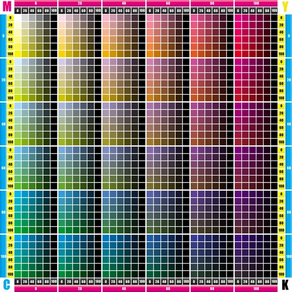 Paleta CMYK — Vetor de Stock