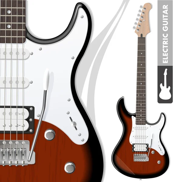 The vector electric guitar — Stock Vector