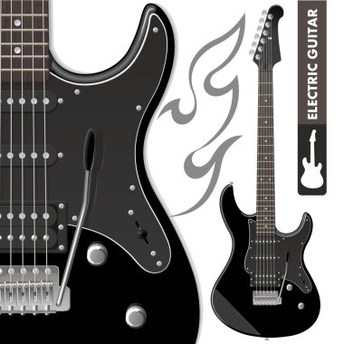 Siyah elektro gitar