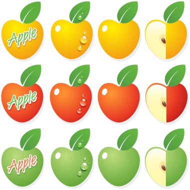 değişik vektör elma