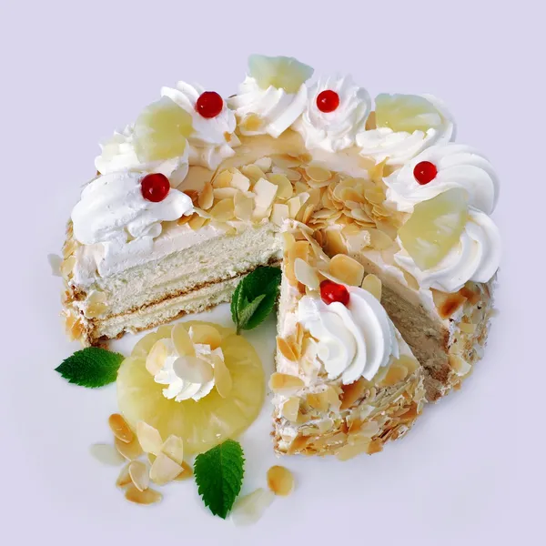 Yaban mersini ile pasta — Stok fotoğraf