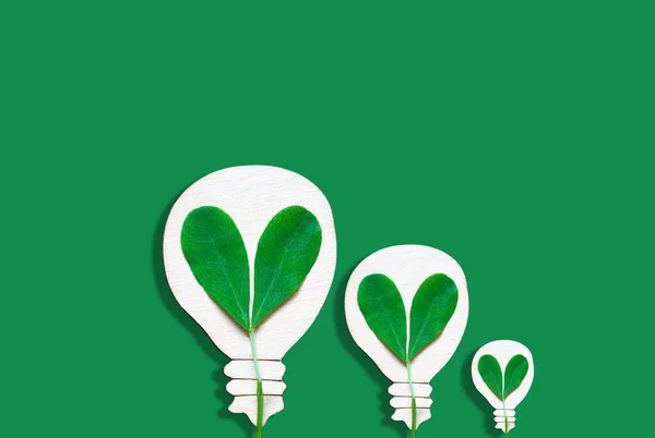 Формы Лампочки Свежими Ростками Изолированы Зеленом Фоне Креативная Зеленая Энергетика — стоковое фото