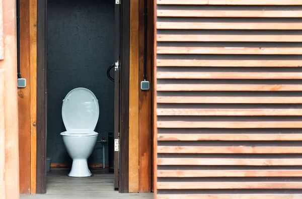 White Ceramic Toilet Bowl Public Water Closet — Stock Photo, Image