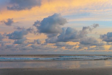 Beautiful sunset over a Pacific ocean in Costa Rica.