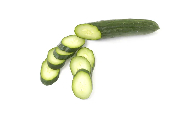 Grön gurka med skivor — Stockfoto