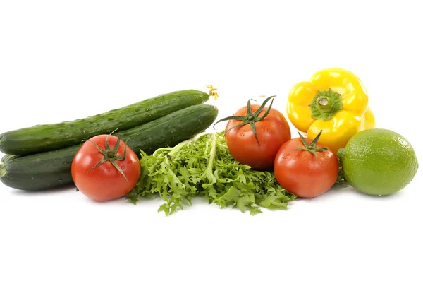Friss zöldség és vörös paradicsom — Stock Fotó