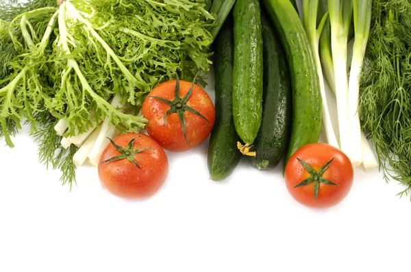Légumes frais et tomates rouges — Photo