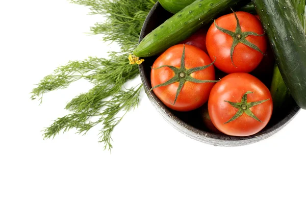 新鮮な野菜と赤いトマト — ストック写真