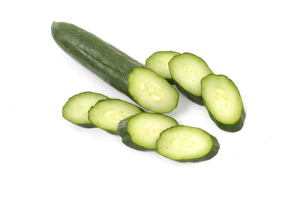 Slices green cucumber — Stock Photo, Image
