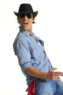 genç adam giyen kovboy