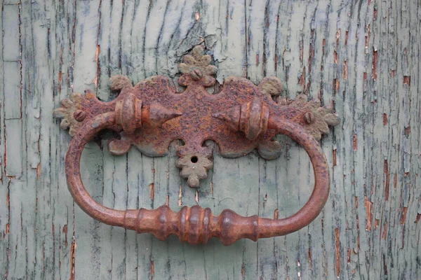 Винтажный Стук Старую Дверь Италия Рим — стоковое фото