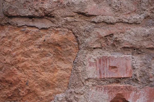 Fragmento Antigua Fachada Una Casa Piedra Natural Italia Roma — Foto de Stock