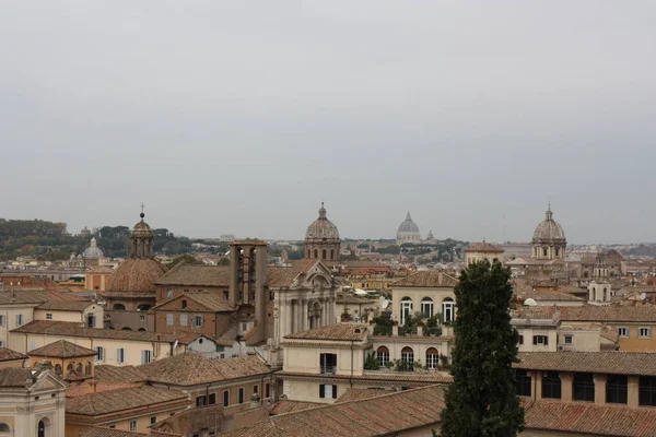 Şehir Merkezinin Panoramik Manzarası Talya Roma — Stok fotoğraf