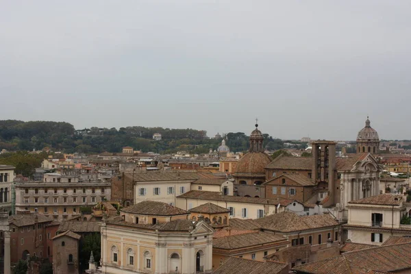 Şehir Merkezinin Panoramik Manzarası Talya Roma — Stok fotoğraf