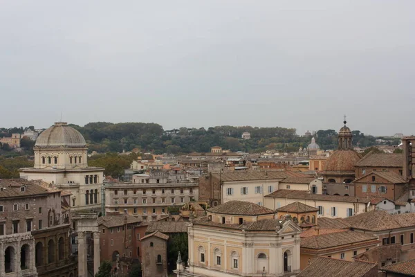 Şehir Merkezinin Panoramik Manzarası Talya Roma — Stok fotoğraf