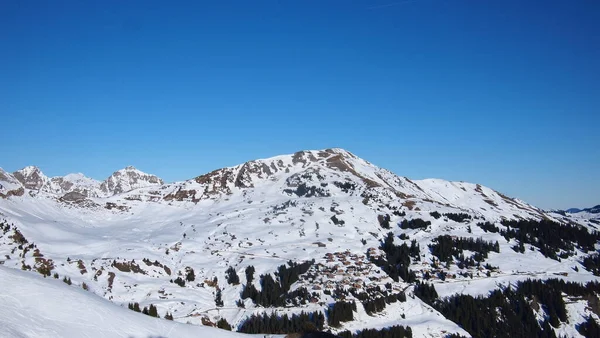 Magnifique Vue Sur Les Alpes Suisses Hiver Suisse — Photo