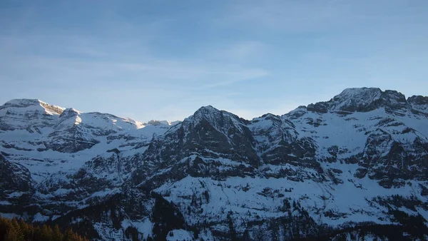 Великолепный Вид Французские Альпы Зимой Франция — стоковое фото