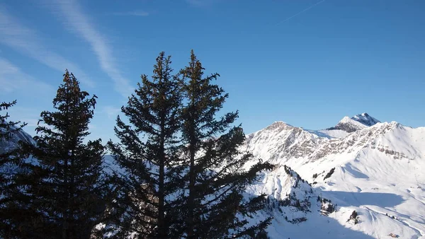Magnífica Vista Los Alpes Franceses Invierno Francia — Foto de Stock