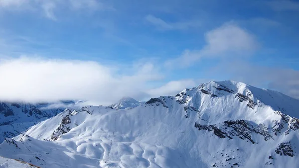 Magnífica Vista Dos Alpes Franceses Inverno França — Fotografia de Stock