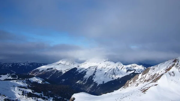 Magnifique Vue Sur Les Alpes Françaises Hiver France — Photo