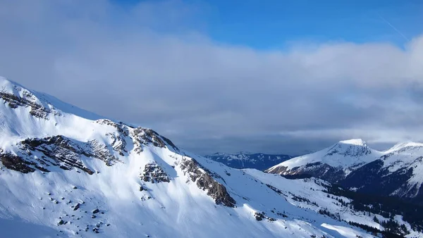 Magnificent View French Alps Winter France — 图库照片