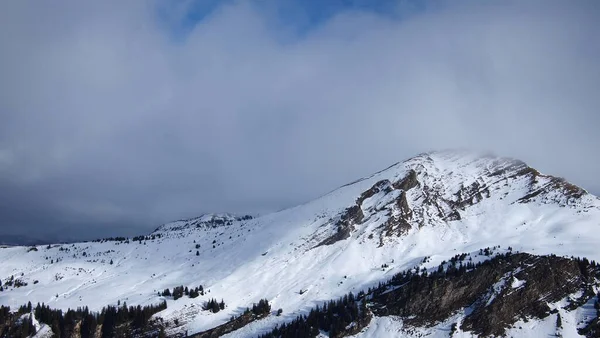 Magnífica Vista Los Alpes Franceses Invierno Francia — Foto de Stock