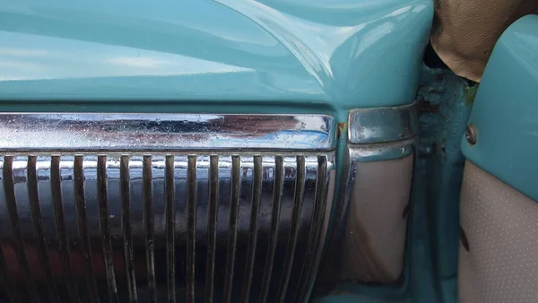 Green Retro Car Interior Design Cuba Havana — Photo